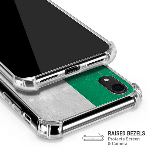 Algeria Flag Distressed iPhone XR Clear Case