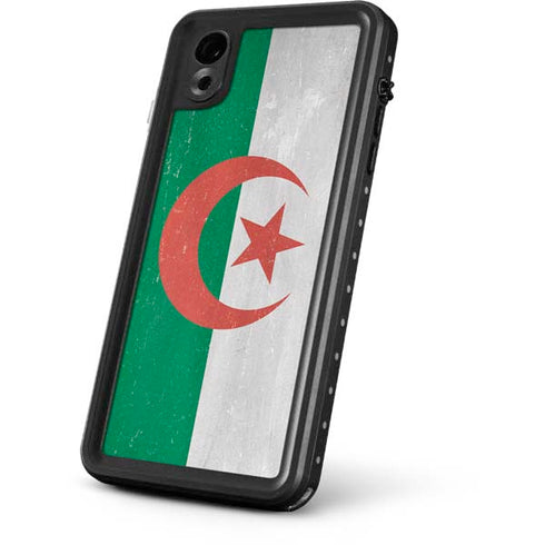 Algeria Flag Distressed iPhone XR Waterproof Case