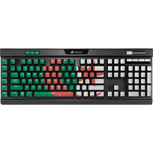 Algeria Flag Distressed K95 RGB PLATINUM Mechanical Gaming Keyboard Skin