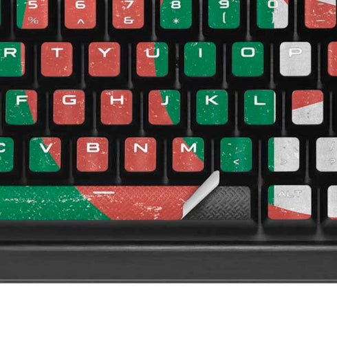 Algeria Flag Distressed K95 RGB PLATINUM Mechanical Gaming Keyboard Skin