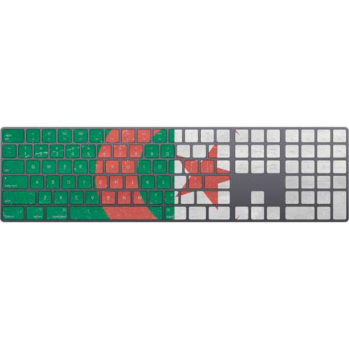 Algeria Flag Distressed Magic Keyboard with Numeric Keypad Skin