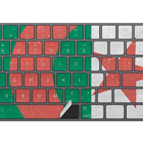 Algeria Flag Distressed Magic Keyboard with Numeric Keypad Skin