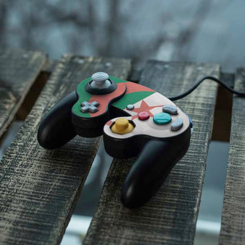 Algeria Flag Distressed Nintendo GameCube Controller Skin