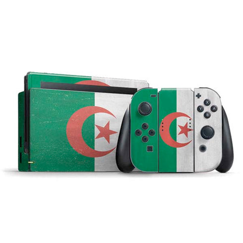 Algeria Flag Distressed Nintendo Switch Bundle Skin