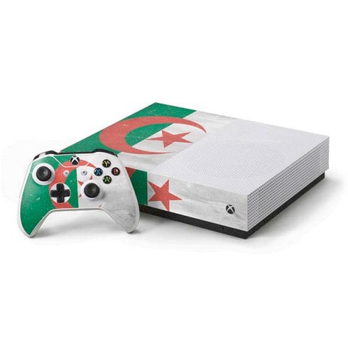 Algeria Flag Distressed Xbox One S All-Digital Edition Bundle Skin