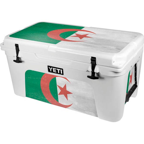 Algeria Flag Distressed YETI Tundra 65 Hard Cooler Skin