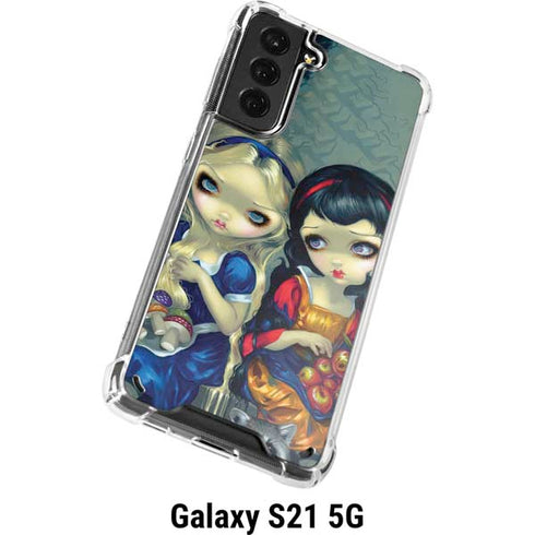 Alice & Snow Fairy Tail with Cat and Raccoon by Jasmine Becket-Griffith Galaxy S21 5G Clear Case