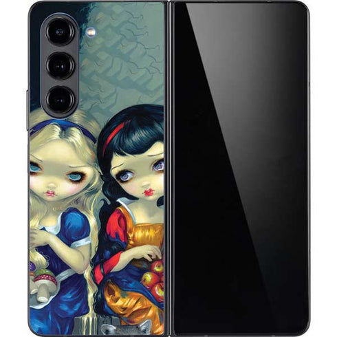 Alice & Snow Fairy Tail with Cat and Raccoon by Jasmine Becket-Griffith Galaxy Z Fold5 5G Skin