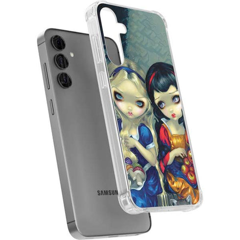 Alice & Snow Fairy Tail with Cat and Raccoon by Jasmine Becket-Griffith Galaxy S24 Plus Clear Case