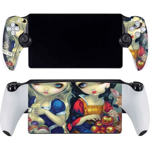 Alice & Snow Fairy Tail with Cat and Raccoon by Jasmine Becket-Griffith PlayStation Portal Remote Player Skin