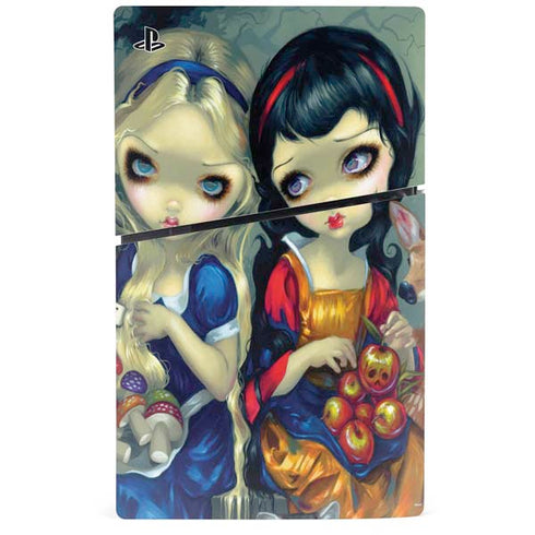 Alice & Snow Fairy Tail with Cat and Raccoon by Jasmine Becket-Griffith PS5 Slim Digital Edition Bundle Skin
