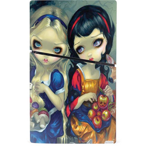 Alice & Snow Fairy Tail with Cat and Raccoon by Jasmine Becket-Griffith PS5 Slim Digital Edition Console Skin