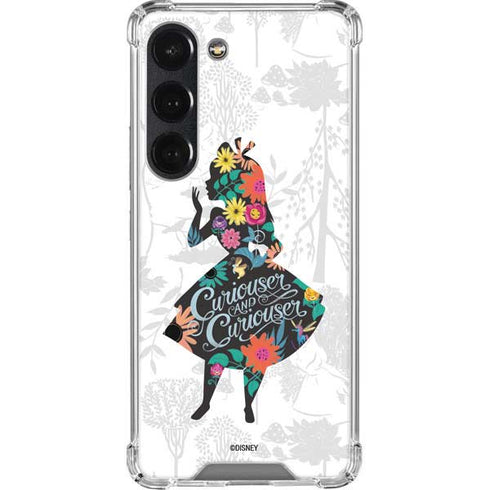 Disney Alice in Wonderland (animated) Silhouette Curiouser and Curiouser Galaxy S23 Clear Case