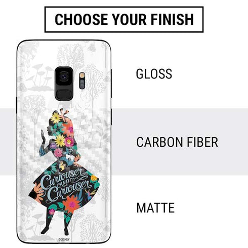 Disney Alice in Wonderland (animated) Silhouette Curiouser and Curiouser Galaxy S9 Skin
