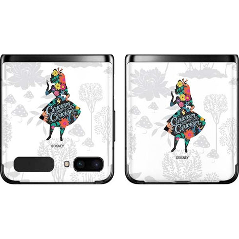 Disney Alice in Wonderland (animated) Silhouette Curiouser and Curiouser Galaxy Z Flip Skin