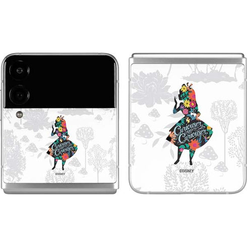 Disney Alice in Wonderland (animated) Silhouette Curiouser and Curiouser Galaxy Z Flip4 5G Skin