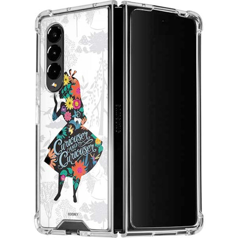 Disney Alice in Wonderland (animated) Silhouette Curiouser and Curiouser Galaxy Z Fold4 5G Clear Case
