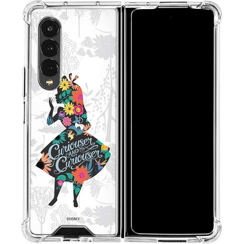 Disney Alice in Wonderland (animated) Silhouette Curiouser and Curiouser Galaxy Z Fold4 5G Clear Case