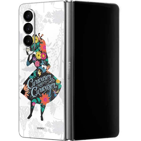 Disney Alice in Wonderland (animated) Silhouette Curiouser and Curiouser Galaxy Z Fold4 5G Skin