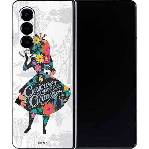 Disney Alice in Wonderland (animated) Silhouette Curiouser and Curiouser Galaxy Z Fold4 5G Skin