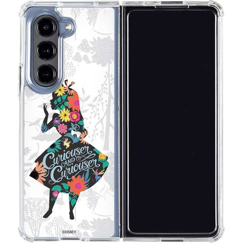 Disney Alice in Wonderland (animated) Silhouette Curiouser and Curiouser Galaxy Z Fold5 5G Clear Case