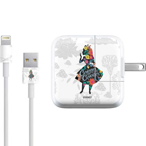 Disney Alice in Wonderland (animated) Silhouette Curiouser and Curiouser iPad Charger (10W USB) Skin