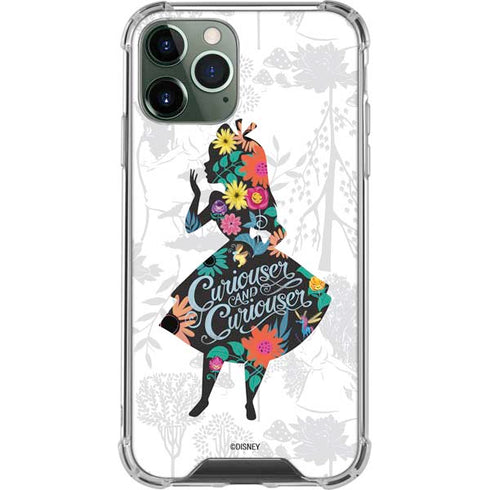 Disney Alice in Wonderland (animated) Silhouette Curiouser and Curiouser iPhone 11 Pro Max Clear Case
