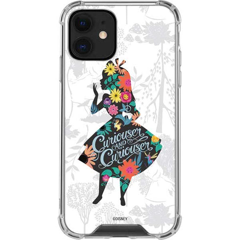 Disney Alice in Wonderland (animated) Silhouette Curiouser and Curiouser iPhone 12 Clear Case