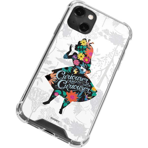 Disney Alice in Wonderland (animated) Silhouette Curiouser and Curiouser iPhone 13 Mini Clear Case