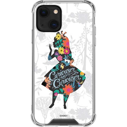 Disney Alice in Wonderland (animated) Silhouette Curiouser and Curiouser iPhone 14 Clear Case