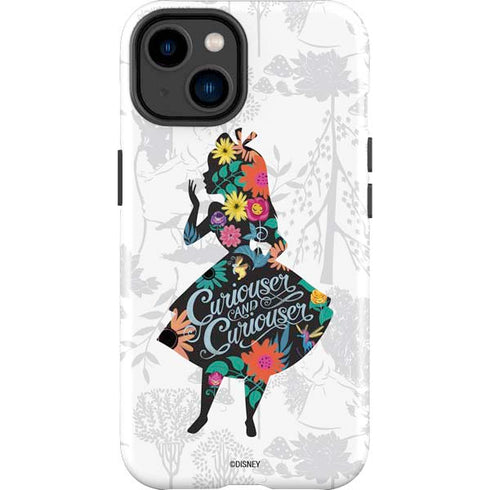 Disney Alice in Wonderland (animated) Silhouette Curiouser and Curiouser iPhone 15 Plus Impact Case