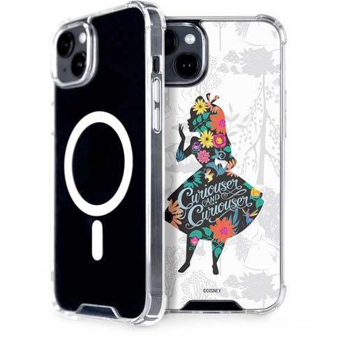 Disney Alice in Wonderland (animated) Silhouette Curiouser and Curiouser iPhone 15 Plus MagSafe Case