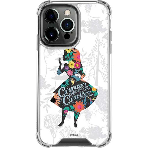 Disney Alice in Wonderland (animated) Silhouette Curiouser and Curiouser iPhone 15 Pro Clear Case