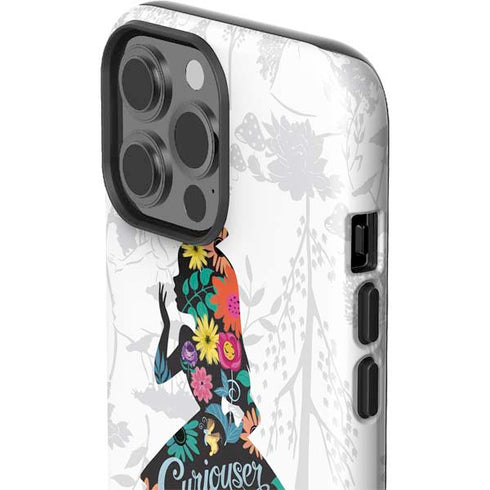 Disney Alice in Wonderland (animated) Silhouette Curiouser and Curiouser iPhone 15 Pro Max Impact Case