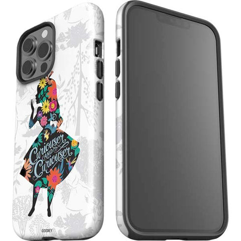 Disney Alice in Wonderland (animated) Silhouette Curiouser and Curiouser iPhone 15 Pro Max Impact Case