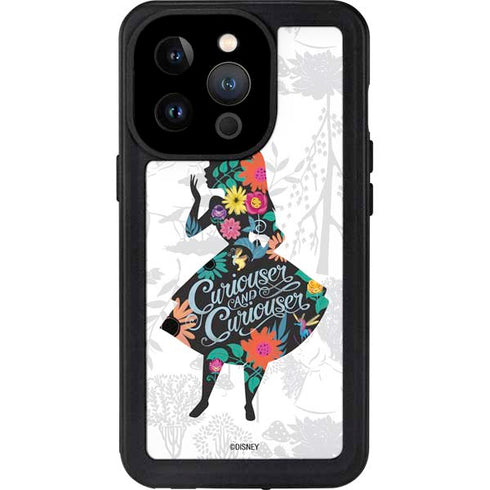 Disney Alice in Wonderland (animated) Silhouette Curiouser and Curiouser iPhone 14 Pro Waterproof Case
