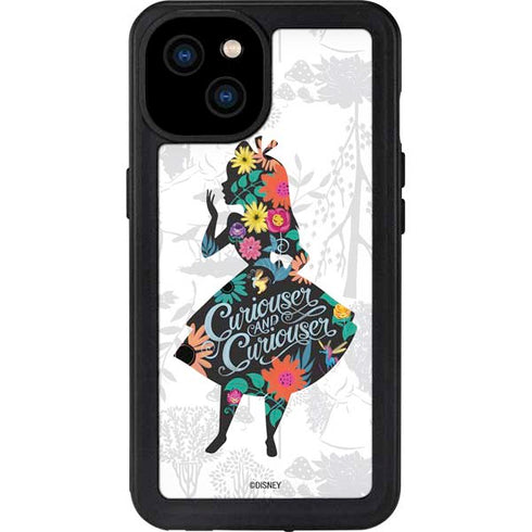 Disney Alice in Wonderland (animated) Silhouette Curiouser and Curiouser iPhone 15 Plus Waterproof Case
