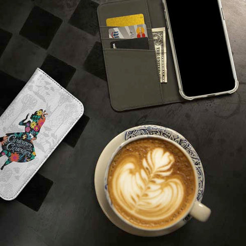 Disney Alice in Wonderland (animated) Silhouette Curiouser and Curiouser iPhone 15 Pro Max Folio Case