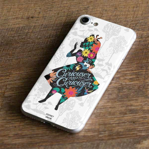 Disney Alice in Wonderland (animated) Silhouette Curiouser and Curiouser iPhone 8 Skin