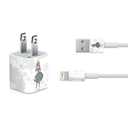 Disney Alice in Wonderland (animated) Silhouette Curiouser and Curiouser iPhone Charger (5W USB) Skin