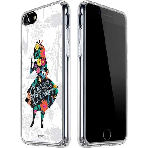 Disney Alice in Wonderland (animated) Silhouette Curiouser and Curiouser iPhone SE (2nd & 3rd Gen) Clear Case