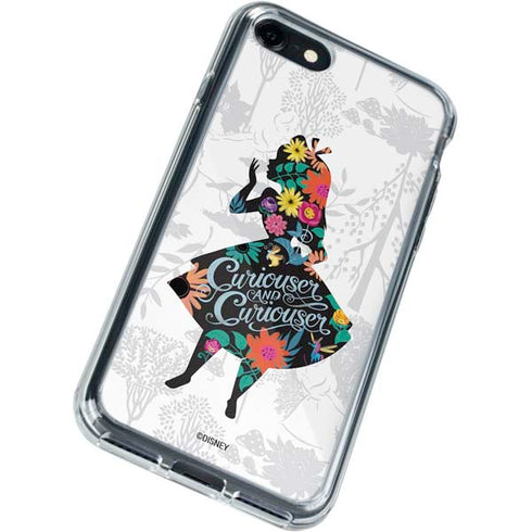 Disney Alice in Wonderland (animated) Silhouette Curiouser and Curiouser iPhone SE (2nd & 3rd Gen) Clear Case