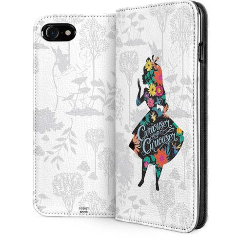 Disney Alice in Wonderland (animated) Silhouette Curiouser and Curiouser iPhone SE (2nd & 3rd Gen) Folio Case