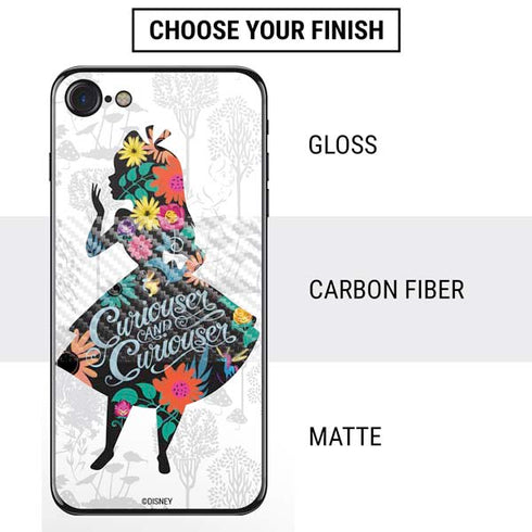 Disney Alice in Wonderland (animated) Silhouette Curiouser and Curiouser iPhone SE (2nd & 3rd Gen) Skin