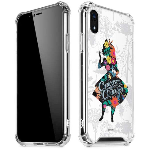 Disney Alice in Wonderland (animated) Silhouette Curiouser and Curiouser iPhone XR Clear Case