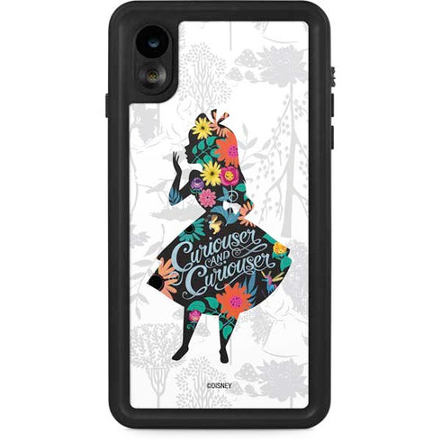 Disney Alice in Wonderland (animated) Silhouette Curiouser and Curiouser iPhone XR Waterproof Case