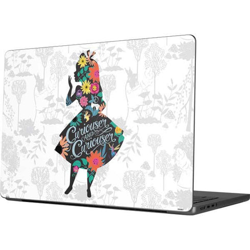 Disney Alice in Wonderland (animated) Silhouette Curiouser and Curiouser MacBook Pro 14in (2021-24) Skin