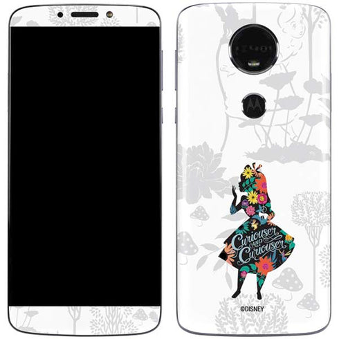 Disney Alice in Wonderland (animated) Silhouette Curiouser and Curiouser Moto E5 Plus Skin