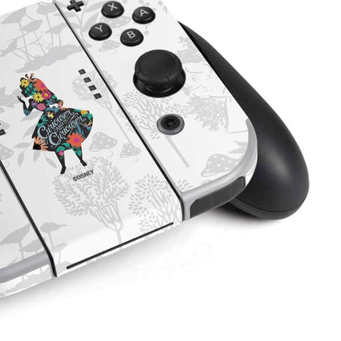 Disney Alice in Wonderland (animated) Silhouette Curiouser and Curiouser Nintendo Switch OLED (2021) Skin