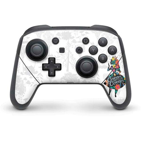 Disney Alice in Wonderland (animated) Silhouette Curiouser and Curiouser Nintendo Switch Pro Controller Skin